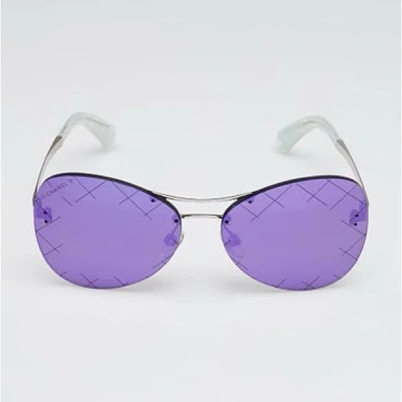 CHANEL
Silvertone Metal And Purple Tinted Sunglasses-4218 - Picture 3 of 10